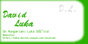 david luka business card